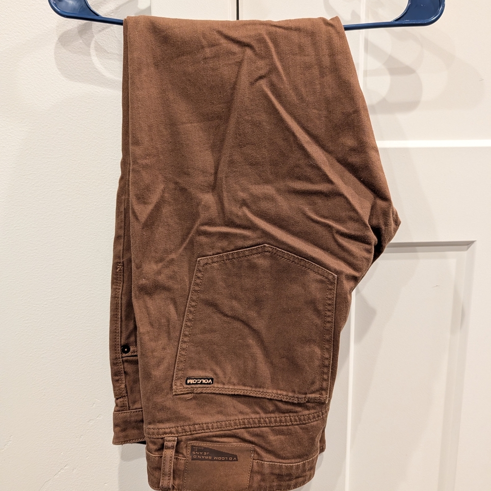 Volcom Men's Vorta Slim Straight Brown Pants - 34x32 Worn Twice! - Picture 10 of 10